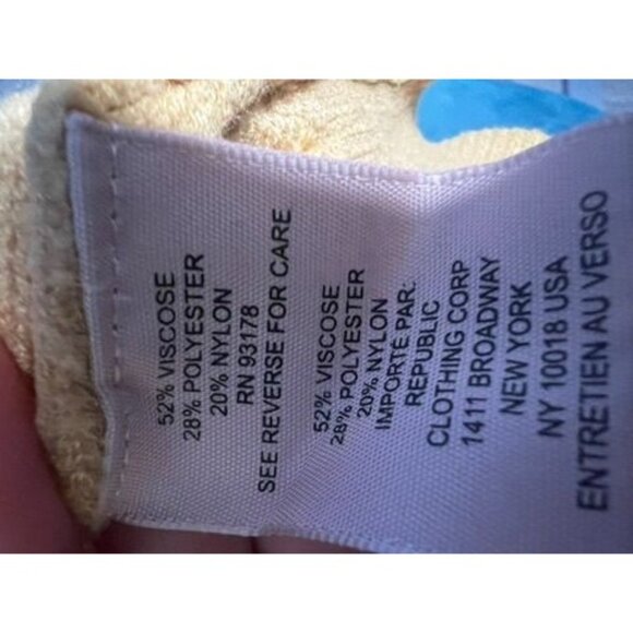 Philosophy Cable Knit Sweater Women SM Beige Fringe Sleeves heritage woods - Picture 5 of 5